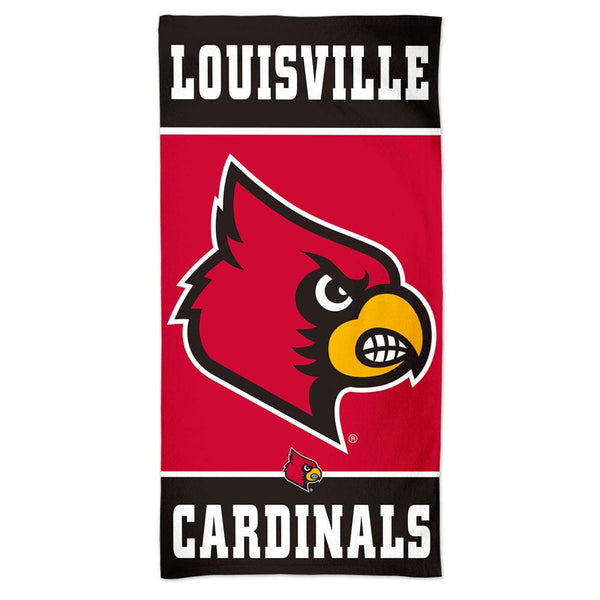Louisville Cardinals VERTICAL Spectra Beach Towel 30"  x 60"