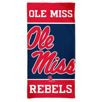 Wholesale-Ole Miss Rebels VERTICAL Spectra Beach Towel 30" x 60"