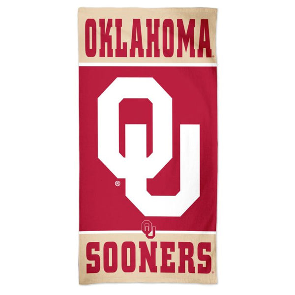 Wholesale-Oklahoma Sooners VERTICAL Spectra Beach Towel 30" x 60"