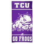 Wholesale-TCU Horned Frogs VERTICAL Spectra Beach Towel 30" x 60"