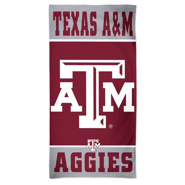 Texas A&M Aggies VERTICAL Spectra Beach Towel 30"  x 60"