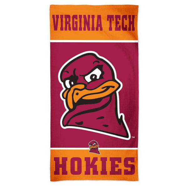 Wholesale-Virginia Tech Hokies VERTICAL Spectra Beach Towel 30" x 60"