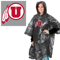 Wholesale-Utah Utes Rain Poncho