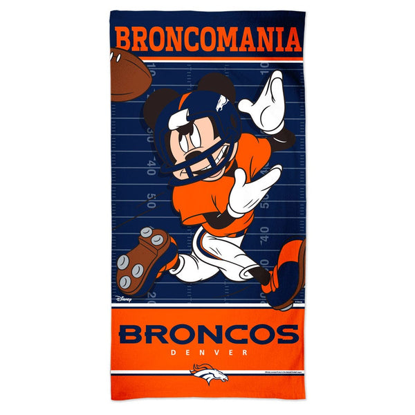 Denver Broncos / Disney Mickey Mouse Spectra Beach Towel 30"  x 60"
