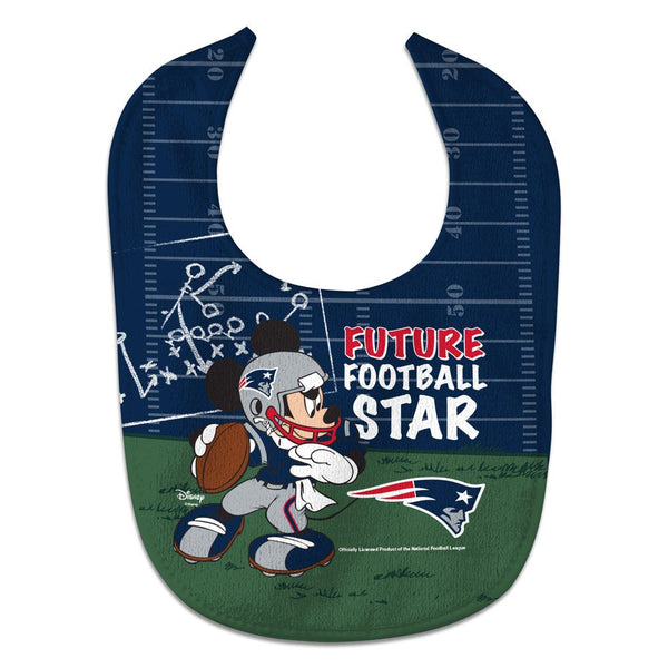 New England Patriots / Disney Mickey Mouse All Pro Baby Bib