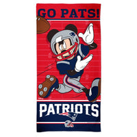 New England Patriots / Disney Mickey Mouse Spectra Beach Towel 30"  x 60"
