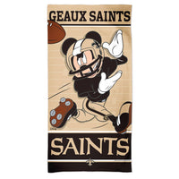 New Orleans Saints / Disney Mickey Mouse Spectra Beach Towel 30"  x 60"