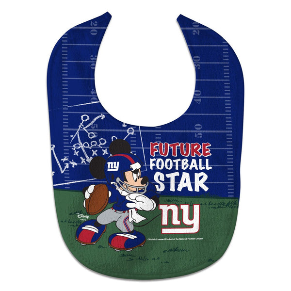 New York Giants / Disney Mickey Mouse All Pro Baby Bib