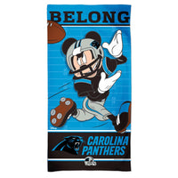 Carolina Panthers / Disney Mickey Mouse Spectra Beach Towel 30"  x 60"