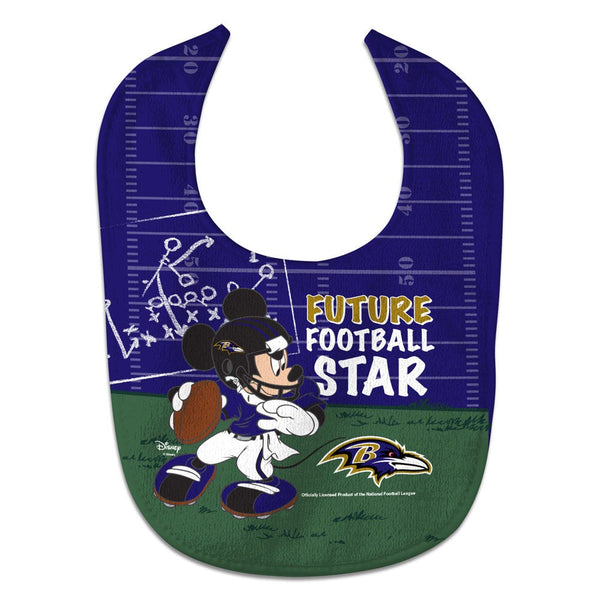 Baltimore Ravens / Disney Mickey Mouse All Pro Baby Bib