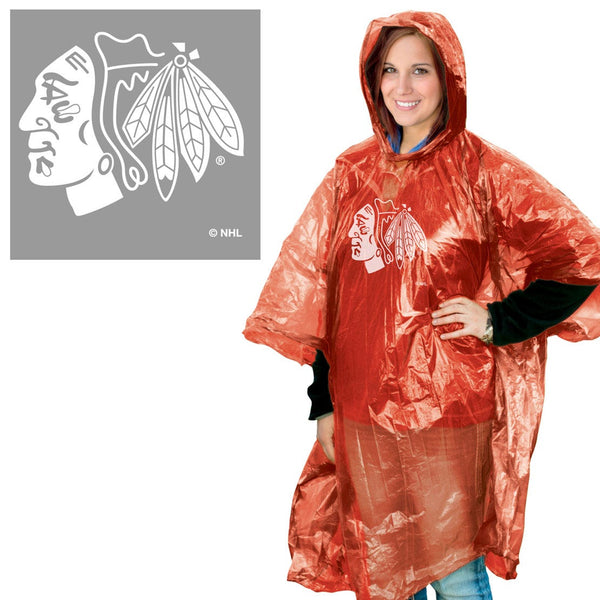 Chicago Blackhawks Rain Poncho
