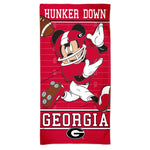 Georgia Bulldogs / Disney MICKEY MOUSE FOOTBALL Spectra Beach Towel 30"  x 60"