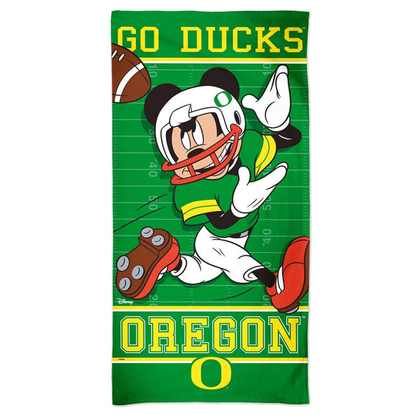 Oregon Ducks / Disney MICKEY MOUSE FOOTBALL Spectra Beach Towel 30"  x 60"