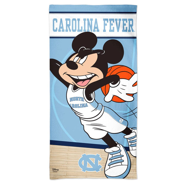 North Carolina Tar Heels / Disney MICKEY MOUSE BASKETBALL Spectra Beach Towel 30"  x 60"