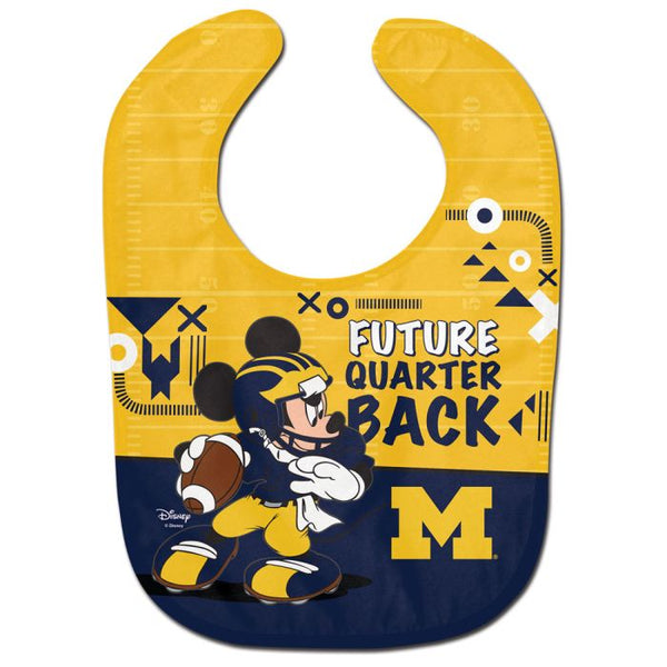 Wholesale-Michigan Wolverines / Disney MICKEY MOUSE FOOTBALL All Pro Baby Bib