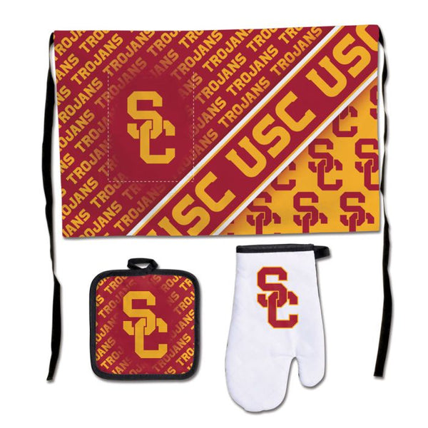 Wholesale-USC Trojans Barbeque Tailgate Set-Premium