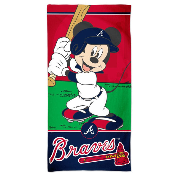 Atlanta Braves / Disney MICKEY Spectra Beach Towel 30"  x 60"