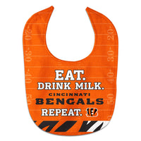 Cincinnati Bengals Eat Drink Milk All Pro Baby Bib