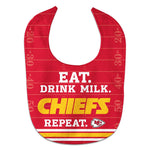 Kansas City Chiefs Eat Drink Milk All Pro Baby Bib
