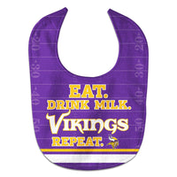 Minnesota Vikings Eat Drink Milk All Pro Baby Bib
