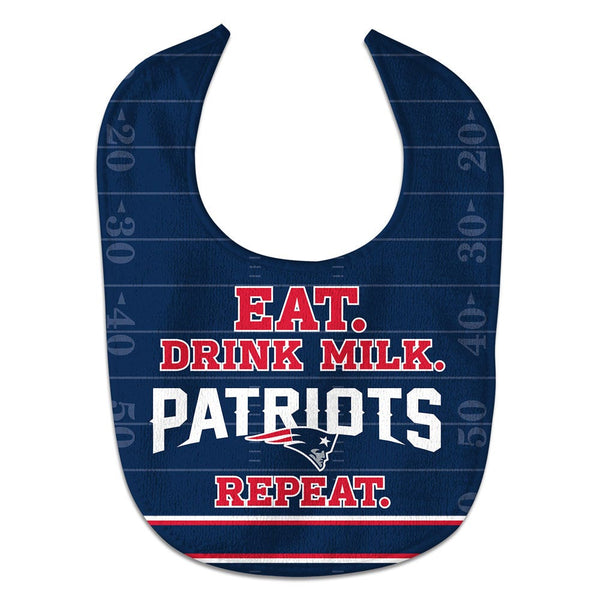 New England Patriots Eat Drink Milk All Pro Baby Bib