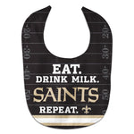 New Orleans Saints Eat Drink Milk All Pro Baby Bib