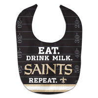 New Orleans Saints Eat Drink Milk All Pro Baby Bib