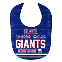 New York Giants Eat Drink Milk All Pro Baby Bib