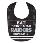 Las Vegas Raiders Eat Drink Milk All Pro Baby Bib