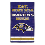 Baltimore Ravens / Littlest Fan NFL EAT Burp Cloth 10" x 17"
