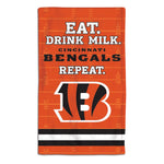 Cincinnati Bengals / Littlest Fan NFL EAT Burp Cloth 10" x 17"