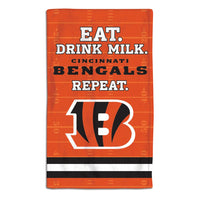 Cincinnati Bengals / Littlest Fan NFL EAT Burp Cloth 10" x 17"