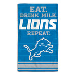 Detroit Lions / Littlest Fan NFL EAT Burp Cloth 10" x 17"