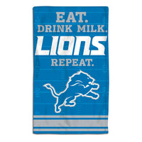 Detroit Lions / Littlest Fan NFL EAT Burp Cloth 10" x 17"