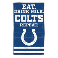 Indianapolis Colts Eat Burp Cloth 10" x 17"
