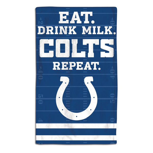 Indianapolis Colts Eat Burp Cloth 10" x 17"