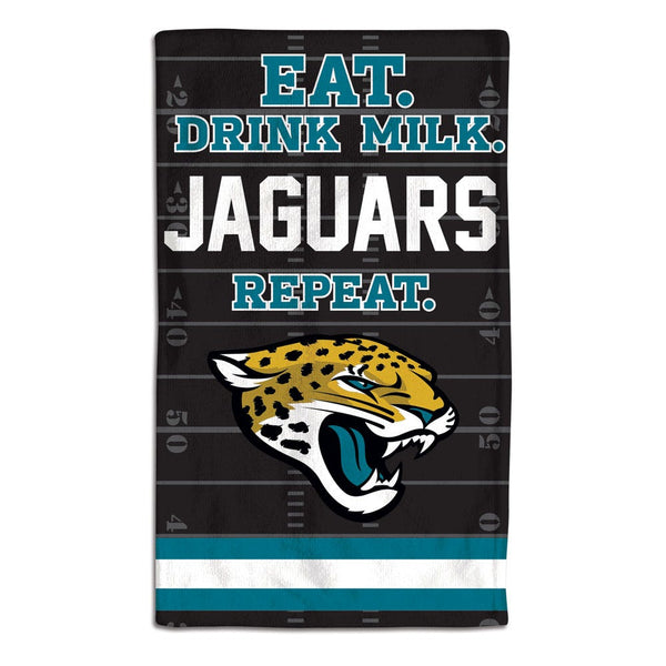 Jacksonville Jaguars / Littlest Fan NFL EAT Burp Cloth 10" x 17"