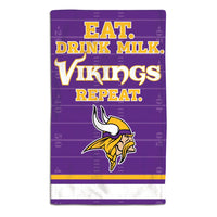 Minnesota Vikings / Littlest Fan NFL EAT Burp Cloth 10" x 17"