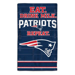 New England Patriots / Littlest Fan NFL EAT Burp Cloth 10" x 17"