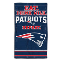 New England Patriots / Littlest Fan NFL EAT Burp Cloth 10" x 17"