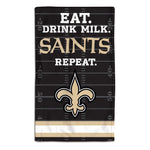 New Orleans Saints / Littlest Fan NFL EAT Burp Cloth 10" x 17"