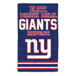 New York Giants / Littlest Fan NFL EAT Burp Cloth 10" x 17"