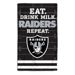 Las Vegas Raiders / Littlest Fan NFL EAT Burp Cloth 10" x 17"