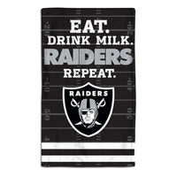 Las Vegas Raiders / Littlest Fan NFL EAT Burp Cloth 10" x 17"