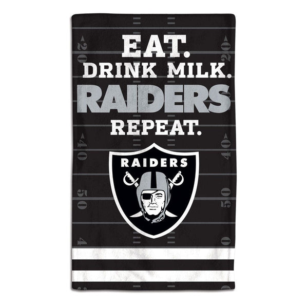 Las Vegas Raiders / Littlest Fan NFL EAT Burp Cloth 10" x 17"