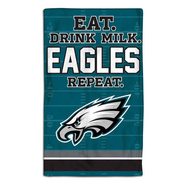 Philadelphia Eagles / Littlest Fan NFL EAT Burp Cloth 10" x 17"