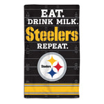 Pittsburgh Steelers / Littlest Fan NFL EAT Burp Cloth 10" x 17"