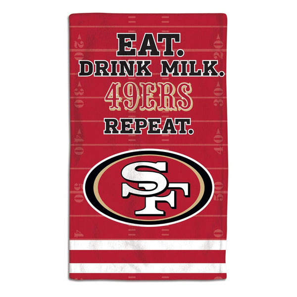 San Francisco 49ers Burp Cloth 10" x 17"