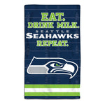 Seattle Seahawks / Littlest Fan NFL EAT Burp Cloth 10" x 17"