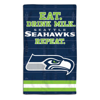 Seattle Seahawks / Littlest Fan NFL EAT Burp Cloth 10" x 17"